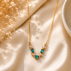 Aqua Tulip Necklace