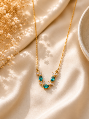 Aqua Tulip Necklace