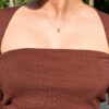 Brown Drop Pendant Neckpiece